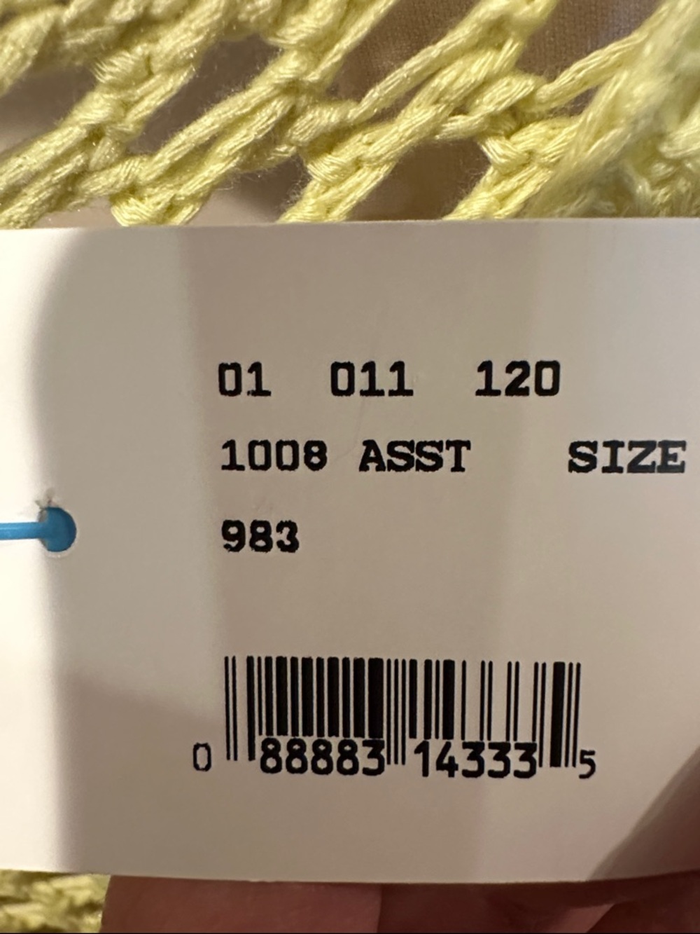 Papermoon Neon Yellow Open-Knit Long Sleeve Top - Picture 4 of 4
